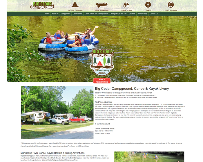 Big Cedar Campground, Canoe & Kayak Livery