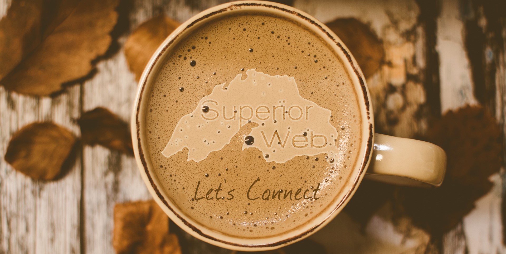 Superior Web logo in coffee mug