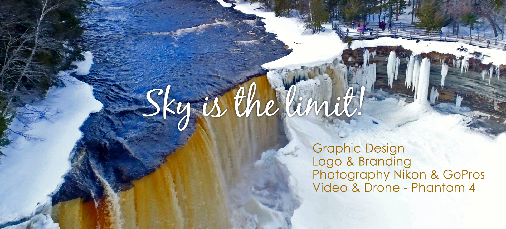 Upper Tahquamenon Falls in winter