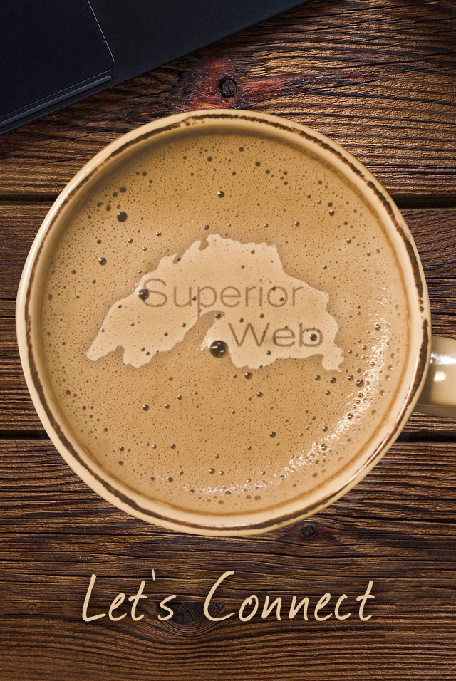 Superior Web logo in coffee mug